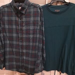 !!!!SOLD OUT!!!!Two bottom down boys Shirts 2 different brands